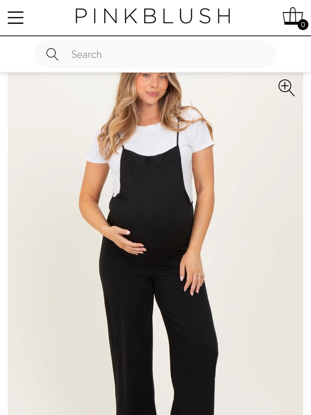 Elloh by Pinkblush Black Maternity Wide-Leg Jumpsuit